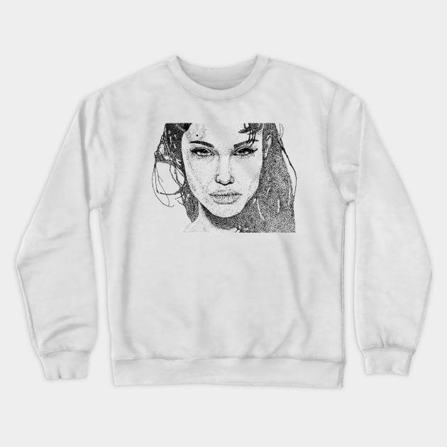 Angelina Jolie Fan art Crewneck Sweatshirt by Utopia Shop